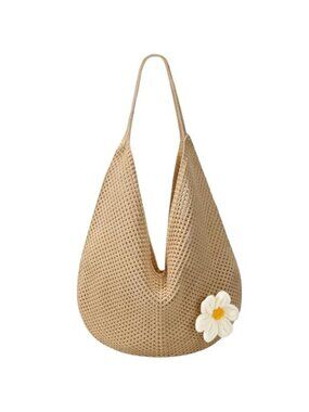 Crochet Beach Bags for Women, Summer Beach Tote Bag, Mesh Cute Beach